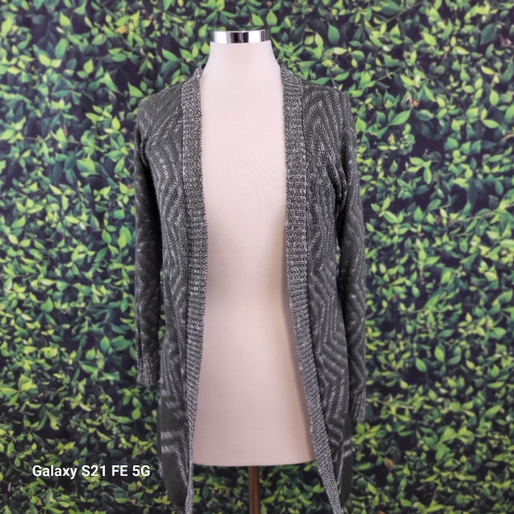 Green Open Front Duster Cardigan XS